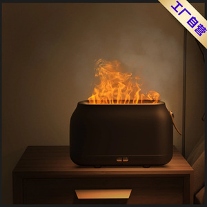 Simulated Flame Humidifier 0.5-1L USB Powered Silent Night <b>Light</b> Home Office Desktop Aroma Diffuser - Product Image 5