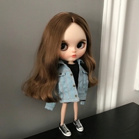 Tenue décontractée pour poupée BJD de 30 cm à l'échelle 1/6, faite à la main, de haute qualité, veste en jean, mini-jouet pour filles, compatible BlythFR PP