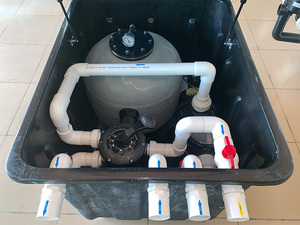 <span class=keywords><strong>Filtre</strong></span> à <span class=keywords><strong>sable</strong></span> en fibre de verre intégré tout-en-un Chlorinateur combiné pour piscines Spas Système de filtration de <span class=keywords><strong>piscine</strong></span> sans effort - Product Image 2