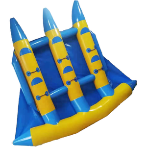 لعبة أسماك طائرة عالية الجودة 6 راكبي 3 أنابيب وقارب قابل للنفخ PVC موزة قابل للنقل للماء رياضي - Product Image 1