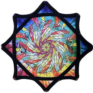 Diseño personalizado 18 "Telas de pañuelo Impresión de doble cara Tela giratoria Flowstar Dapo Star para fiesta de música - Product Image 1