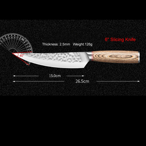 Thép carbon cao 6 inch nhà bếp dao đặt đầu bếp Santoku nariki boning tiện ích gọt kiritsuke Ambidextrous thân thiện với môi - Product Image 6