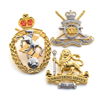 Concevez votre épinglette Insigne en métal personnalisé Or brillant Nickel Bronze 3D Aigle Drapeau Aigle Fleur Logo Épingle de costume creuse