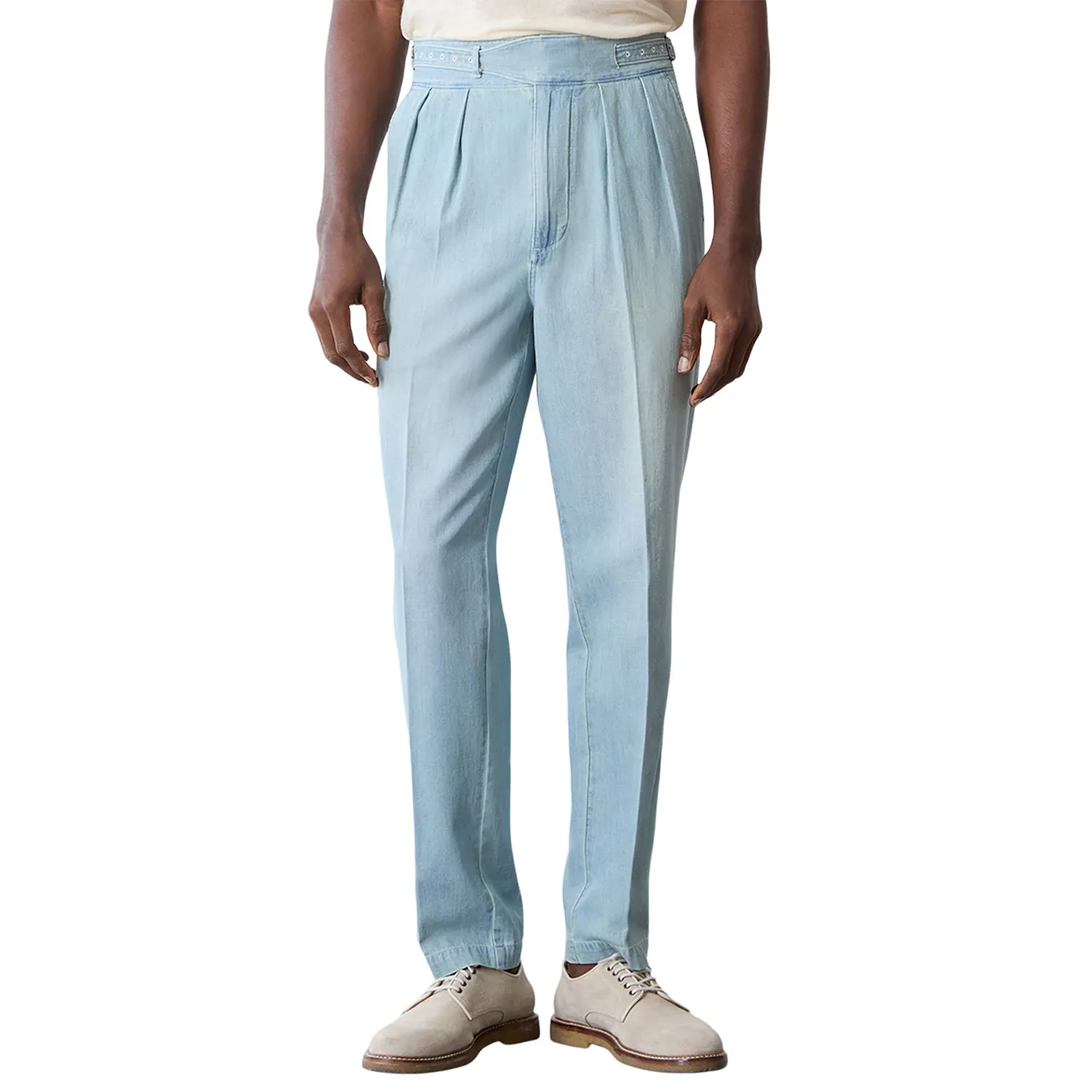Personalizado al por mayor LOW MOQ Top Desgin Color sólido Formal Chino Lino Gurkha Pantalones