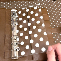 En gros, intercalaires pour agenda A6 en acrylique transparent à pois style coréen, avec index à languettes épaisses et motifs personnalisables, rechargeables
