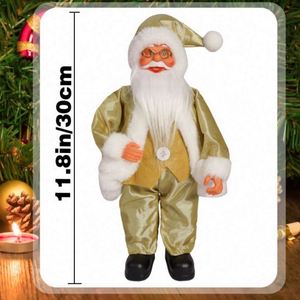 New Arrival Popular Hot Sell Factory Christmas Decorations Santa Claus Doll Figurine Supplies Table Top Ornaments Polyester - Product Image 6