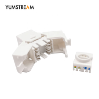 Jaringan Keystone Jack 8P8C Cat6 Cat6A 180 derajat Toolless dinding soket Modular Jack Cat 6A 6 Outlet Rj45 Keystone Jack