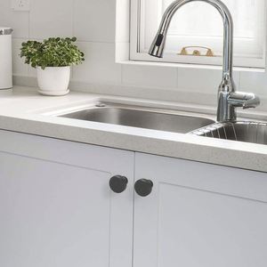 Tiradores de aluminio moleteados para gabinetes - Acabado negro mate de 30 mm, diseño moderno para cocina, sala de estar, uso en hoteles, ecológico - Product Image 5