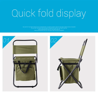 Chaise de camping pliable portable avec sac isotherme pour pique-nique et activités de plein air – Fabrication usine d'accessoires de camping