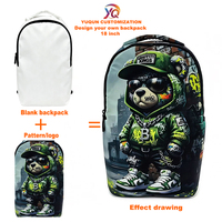 Sac à dos décontracté Graffiti King Bear, sacs d'étudiant, sac à dos scolaire léger et résistant à l'eau pour les passionnés de streetwear