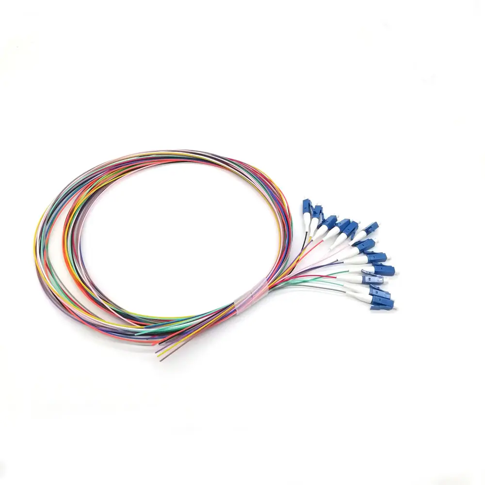 single mode fiber optic 12 color g652d sm st lc sc fc pigtail fiber optic bundle pigtail sc upc