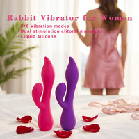 Leistungsstarker Erwachsenen-Vibrator Sexspielzeug für Frauen G-Punkt Vibrierender Stoßender Dual-Stimulations-Klitoris-Massager Rabbit-Vibrator Sextoy
