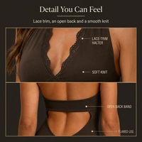Combinaison évasée une pièce pour femme, col halter, dos ouvert, extensible dans quatre directions, respirante, légère, longueur intégrale, idéale pour le yoga et le Pilates