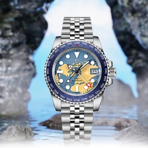 PAGANI DESIGN PD-1758 GMT NH34 Map Dial Luxury Men <b>Watch</b> Fashion Automatic Mechanical <b>Watch</b> for Men Sapphire Automatic <b>Watches</b> - Product Image 3
