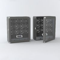 Pemutar jam tangan mewah layar sentuh LCD dengan pengendali jarak jauh dasar lampu LED antimagnet Mode TPD mendukung kotak & casing jam