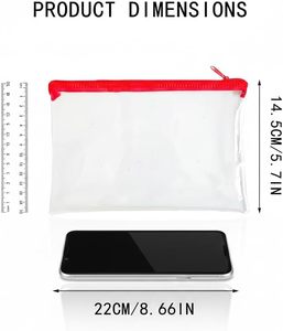 Cute Cartoon Transparent PVC Bag with Pink Zipper -<b>Waterproof</b> Travel Organizer: Portable Makeup Bag, Passport Pouch - Product Image 2