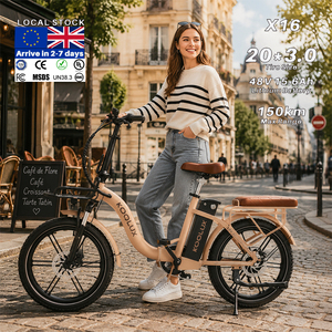 Trending Dropshipping Aluminum Folding Bike Germany Warehouse Adult Smart App 250w 48v 15.6ah Lithium Battery X16 Koolux X16 - Product Image 4