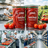 Pâte de tomate concentrée 850g personnalisée en usine, sans additif, pure, pour assaisonnement, cuisine domestique et commerciale