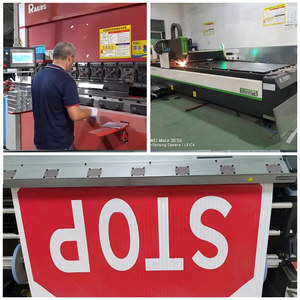 Señales de Tráfico Reflectantes de Aluminio, Resistentes a la Intemperie y a los Rayos UV, Libres de Óxido, con Símbolo de Prohibido Giro en U, Señales de Parada - Product Image 5