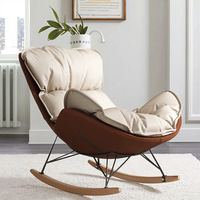 Fauteuil à bascule d'intérieur moderne et réglable en gros, canapé paresseux individuel avec revêtement en cuir synthétique