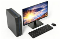 Adjustable Hardware & Software Custom Secure Tower PC KX-U6780A 2.7GHz Octa-Core 8L Compact Case 23.8'' HD Monitor Package