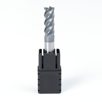 Fraise à queue plate en carbure à 4 cannelures sur mesure, outils CNC 4 mm HRC 60, support ODM/OEM, usinage de matériaux, usine directe, revêtement AlCrN 45