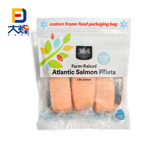 Envasado de alimentos congelados personalizado, bolsa de productos de plástico laminado ecológico, filetes de salmón del Atlántico bio, bolsa de alimentos congelados para pescado - Product Image 1
