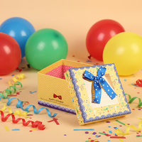Boîte d'emballage vide EVERWIN pour cadeaux, en papier, avec fenêtre carrée, pour Noël