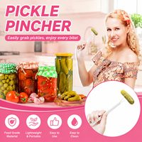 Pinza Manual Multifuncional para Encurtidos, Material PP, Tenedor para Alimentos Enlatados, Herramienta Especial de Cocina para Agarrar Aceitunas y Pimientos