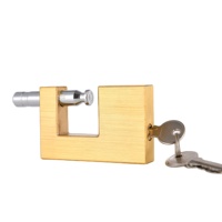Cadenas rectangulaire blindé en laiton de 80mm avec 2 clés en laiton
