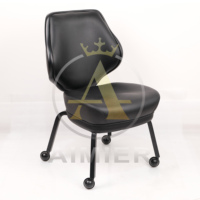 Tabouret de casino en cuir texturé noir, chaises modernes pour machines à sous, chaises pour salle de poker