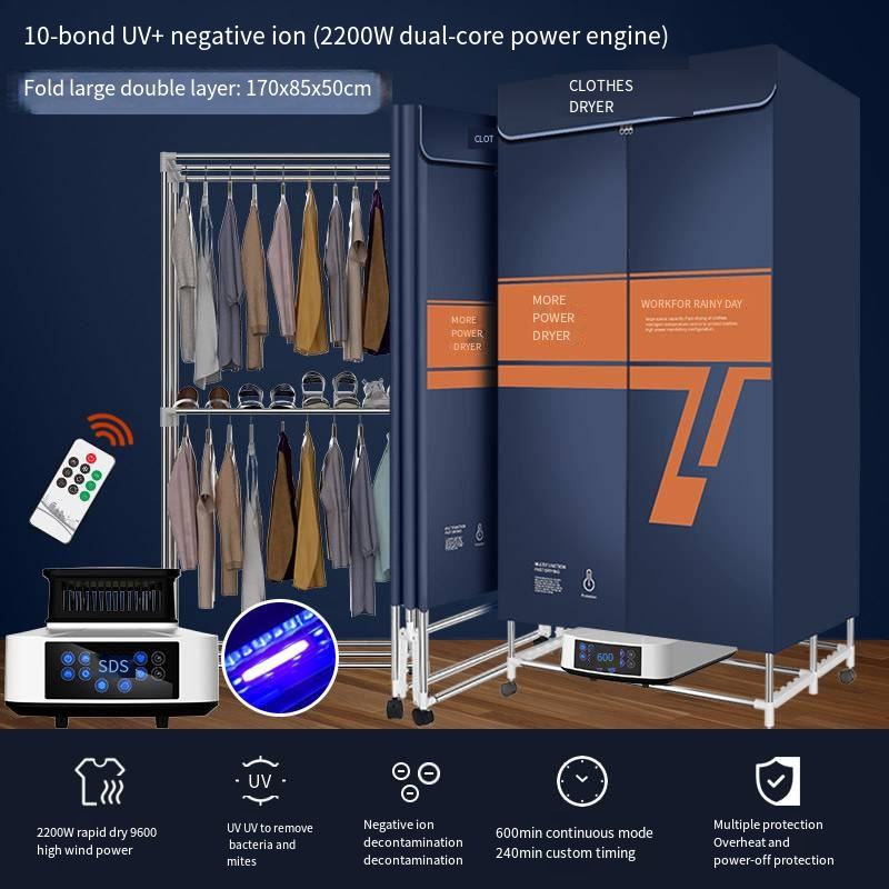 Blue 10-key fold large double layer