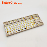 Deko — clavier de jeu mécanique en bois Smart9 M87K, rétroéclairé rvb complet, 5 broches, échange à chaud