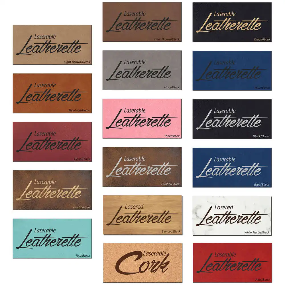 Rawhide Laser Leatherette, Leatherette Patch auto adesivo Blanks Laserable, Folhas de couro laseráveis com adesivo