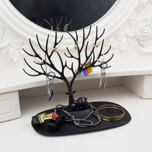 Nuovi accessori per gioielli in plastica <span class=keywords><strong>albero</strong></span> vassoio per collana bracciale <span class=keywords><strong>orecchini</strong></span> da esposizione supporto per gioielli appendiabiti organizzatore - Product Image 2