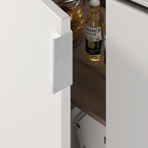 Poignées de tiroir dissimulées en alliage d'aluminium nickel brossé, poignées de meuble modernes avec vis pour tiroirs de cuisine - Product Image 4