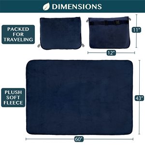 Selimut perjalanan bantal selimut pesawat lembut selimut 2-In-1 Set pesawat Kombo selimut kompak dapat dikemas bantal penerbangan esensial mobil - Product Image 6