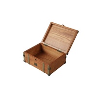 Coffre de rangement en bois décoratif Vintage, boîte au trésor en bois pour la maison