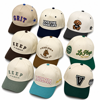 Op maat gemaakte touw trucker pet, tweekleurige baseballcap met geborduurd shell logo, gestructureerde 5-delige touwpet voor strandvakantie souvenir