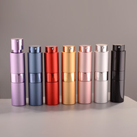 Atomiseur de parfum rechargeable en aluminium à rotation de luxe de 15ml