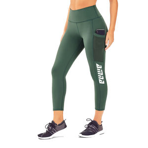 Mallas de Yoga para mujer, pantalones deportivos con bolsillo lateral, Color verde - Product Image 1