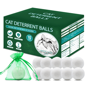 Lot de 12 boules répulsives naturelles à l'huile de menthe poivrée pour chats, accessoires de lutte antiparasitaire extérieure, répulsent les chats, empêchent de gratter, de mâcher et de faire <span class=keywords><strong>pipi</strong></span> - Product Image 2