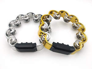 Wholesale Noise Maker <b>Musical</b> <b>Instrument</b> Double Row Flower Shape Dance Party Stainless Bell Tambourine Rattle Gold Silver Color - Product Image 3