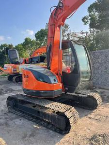 Excavatrice Hitachi ZX75 d'occasion, en vente, bonnes performances, prix bas, garantie 1 an, mini-pelleuse de 7 tonnes, pour travaux de construction à domicile et à la ferme. - Product Image 3