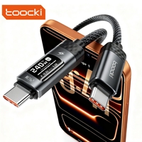 Câble Type C intelligent Toocki 240W, surveillance en temps réel de la tension et du courant, noyau en cuivre épaissi, longueur 1m 2m pour usage quotidien