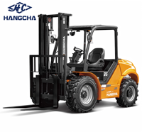 Forklift Listrik Hangcha 2.5t/3t/3.5t Bertenaga Baterai Lithium Tegangan Tinggi untuk Medan Berat dengan Saklar 2WD/4WD