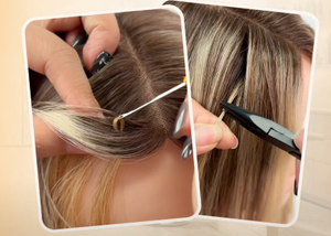 Nuovo Design 2026: <span class=keywords><strong>Topper</strong></span> per Capelli Umani con Perline, Applicazione con Perline per Donne, Capelli Vergini con Cuticole Intatte, Toupet Mono dall'Aspetto Naturale - Product Image 6