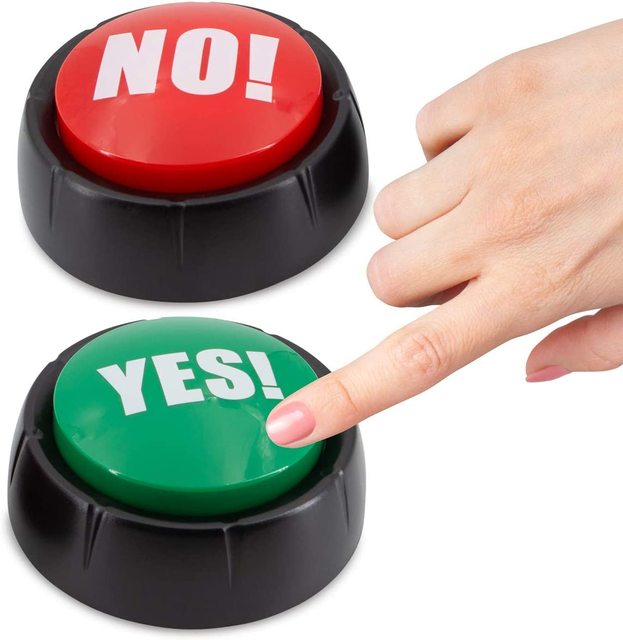 2023 Hot Talking Yes & No Buzzer Buttons with Sound Fun Stress Reliever Board Games for Desk Party Games Tools Holiday Supplies