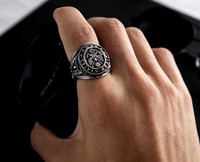 Modeschmuck Ringe Goldene Personalisierte Herren Gravierte Edelstahlringe