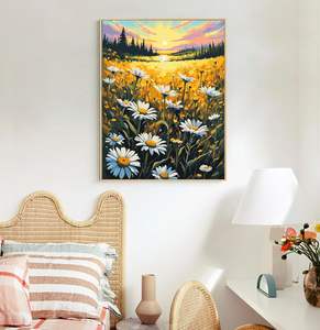 Kit de peinture par numéros SONGWOO ART pour adultes, motif fleurs et marguerites, peinture acrylique DIY par numéros - Product Image 4